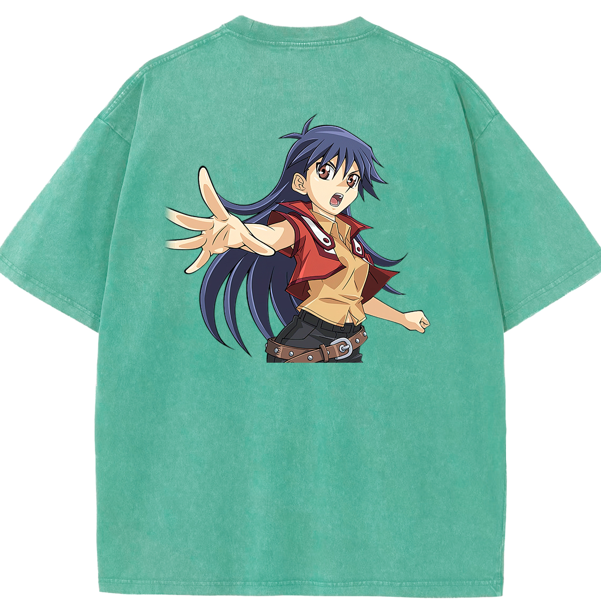 （画像用） 遊☆戯☆王 Yu-Gi-Oh! 綿100% ヴィンテージ風 半袖Tシャツ（背面プリント）